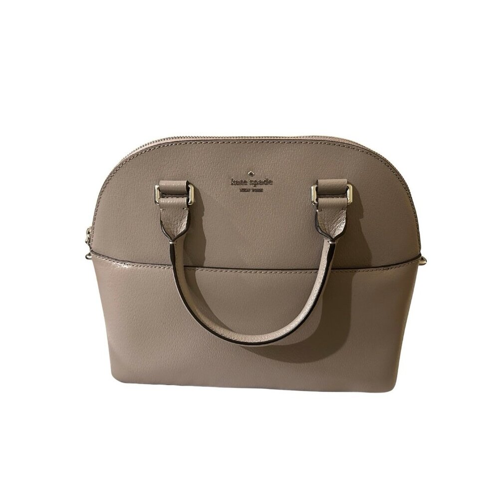 NWT Kate Spade Grove Street Carli Leather Satchel with Crossbody Strap - Taupe
